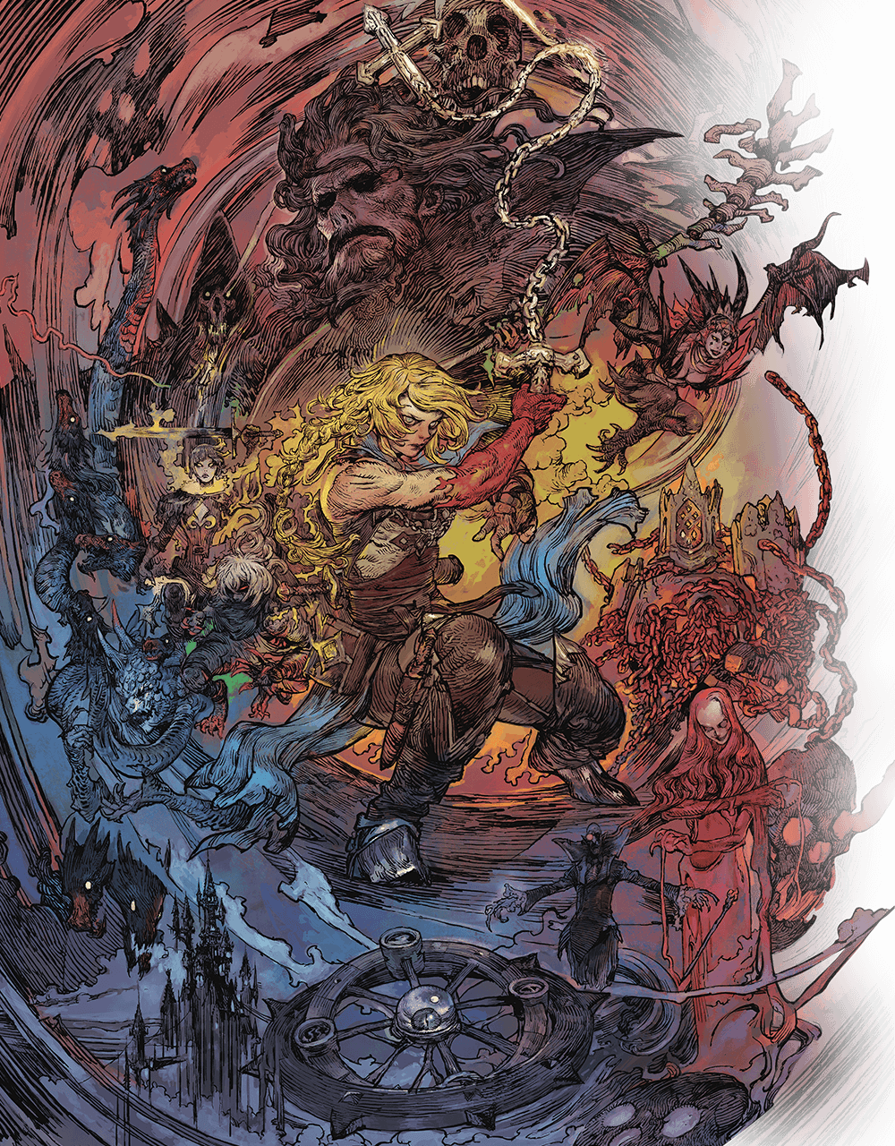 Castlevania: Belmont's Curse promotional key art of Rose Belmont in 1499 Paris