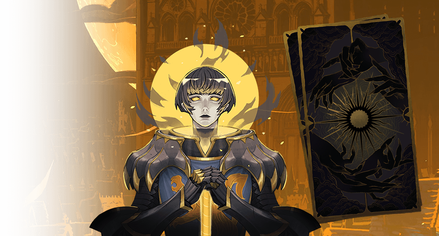 Official Joan of Arc character art from Castlevania: Belmont's Curse